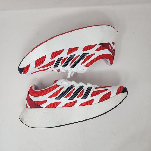 Adidas Adizero Shoes Mens Size 9 Red White Mesh Running Sneakers Colorblock main image 4